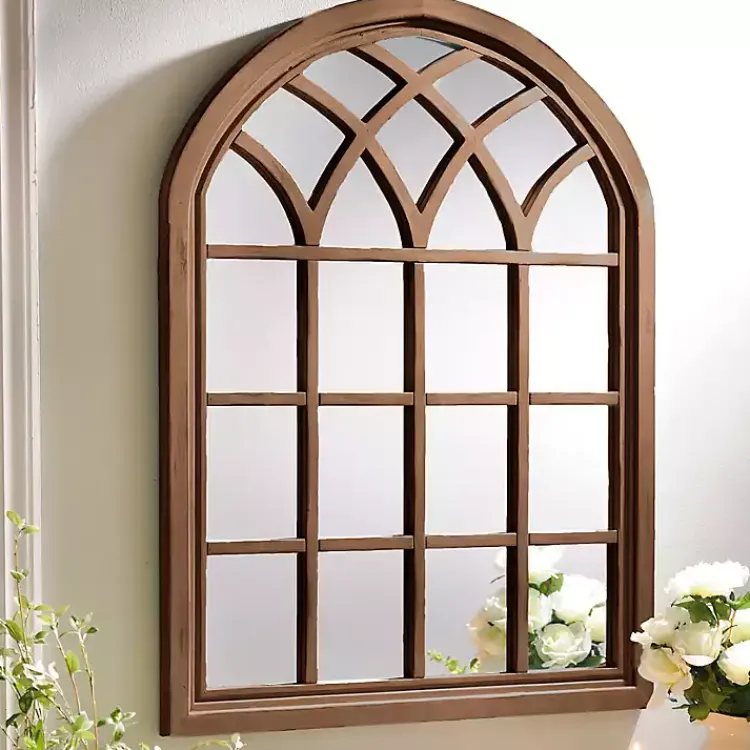 Kirklands Home Natural Sadie Arch Mirror Brown New