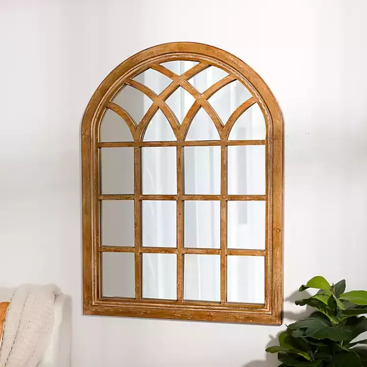 Kirklands Home Natural Sadie Arch Mirror Brown New