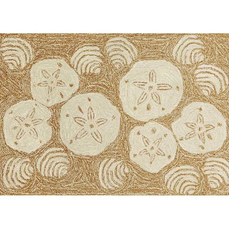 Kirklands Home Natural Sand Dollar Outdoor Mat Tan