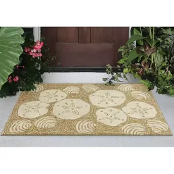 Kirklands Home Natural Sand Dollar Outdoor Accent Rug Hot