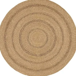 Kirklands Home Natural Seagrass Indoor/Outdoor Area Rug, 5x5 Tan New