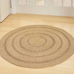 Kirklands Home Natural Seagrass Indoor/Outdoor Area Rug, 5x5 Tan New