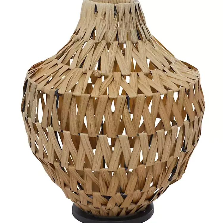 Vases>Kirklands Home Natural Seagrass Tapered Neck Coastal Vase Tan