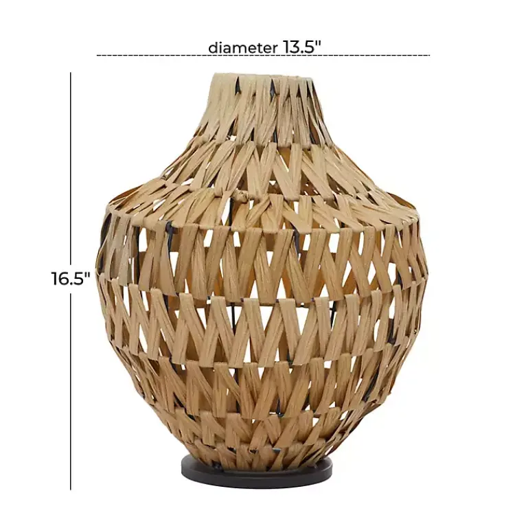 Vases>Kirklands Home Natural Seagrass Tapered Neck Coastal Vase Tan