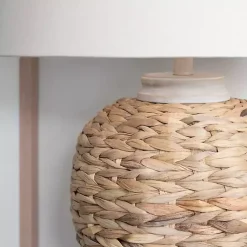 Kirklands Home Natural Seagrass Woven Table Lamp Ivory