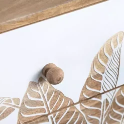 Kirklands Home Natural Seaside Tropical Leaves 3-Drawer Chest Outlet