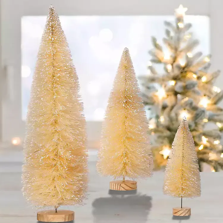Christmas Decorations>Kirklands Home Natural Sisal Christmas Trees, Set of 3 Tan