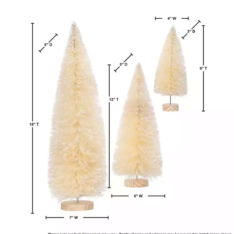 Christmas Decorations>Kirklands Home Natural Sisal Christmas Trees, Set of 3 Tan