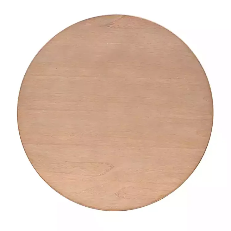 Kirklands Home Natural Skye Round Coffee Table Tan New