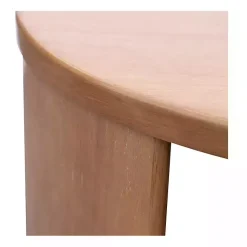 Kirklands Home Natural Skye Round Coffee Table Tan New
