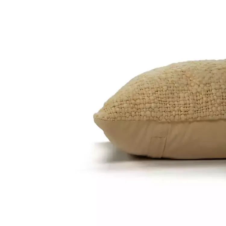 Pillows>Kirklands Home Natural Soft Nubby Woven Pillow Tan