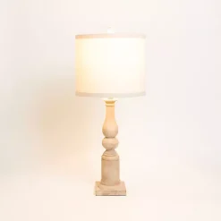 Kirklands Home Natural Spindle Charlotte Table Lamp Tan Best