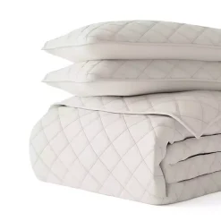Kirklands Home Natural Stitched Diamond 3-pc. Queen Quilt Set Ivory Best