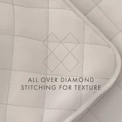 Kirklands Home Natural Stitched Diamond 3-pc. King Quilt Set Ivory Sale