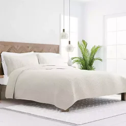 Kirklands Home Natural Stitched Floral 2-pc. Twin Quilt Set Ivory Best