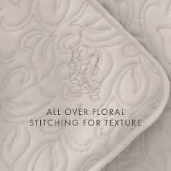 Kirklands Home Natural Stitched Floral 2-pc. Twin Quilt Set Ivory Best
