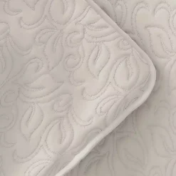 Kirklands Home Natural Stitched Floral 3-pc. King Quilt Set Ivory Hot