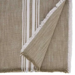 Kirklands Home Natural Striped Fringe Table Runner, 72 in. Tan Best