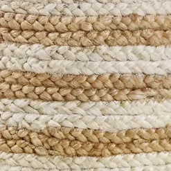 Baskets & Boxes>Kirklands Home Natural Striped Jute Basket with Handles, 19 in.