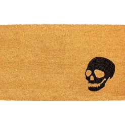 Halloween>Kirklands Home Natural Coir Skull Doormat Tan