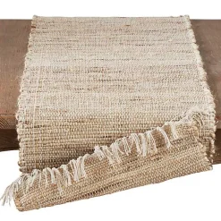 Kirklands Home Natural Tasseled Chindi Outdoor Table Runner Tan Best