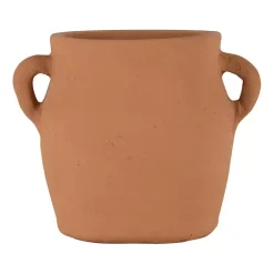 Vases>Kirklands Home Natural Terracotta Vase with Handles Orange