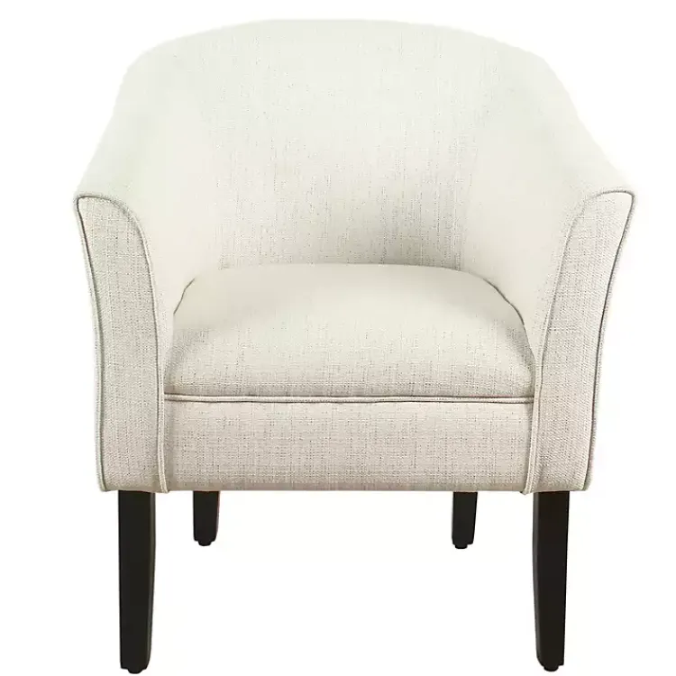 Kirklands Home Natural Textured Barrel Accent Chair Ivory Online