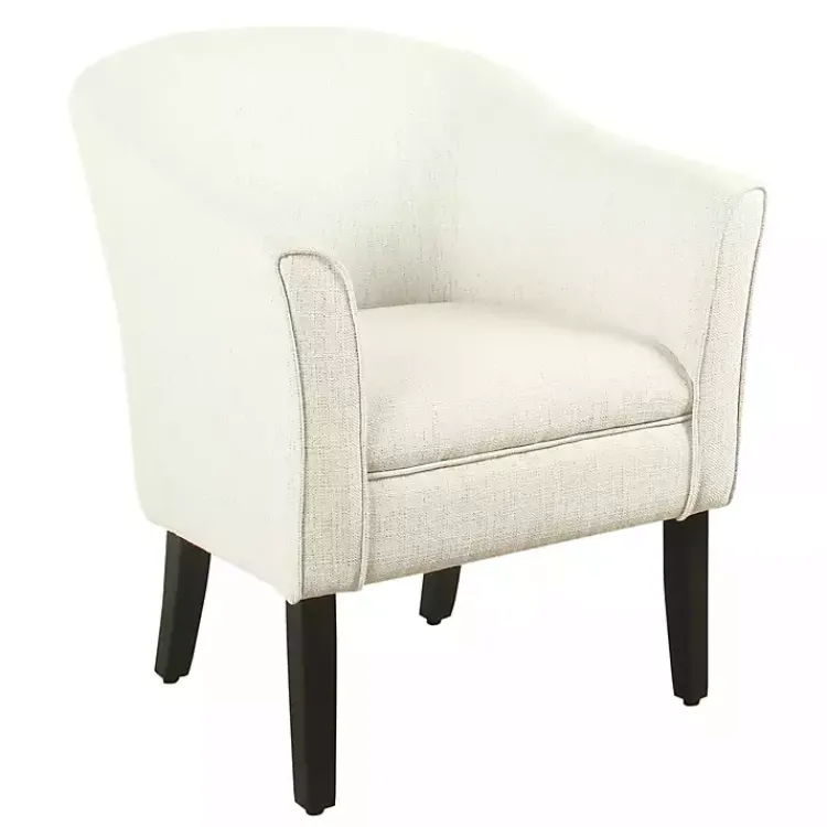 Kirklands Home Natural Textured Barrel Accent Chair Ivory Online