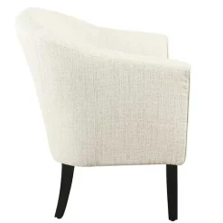 Kirklands Home Natural Textured Barrel Accent Chair Ivory Online