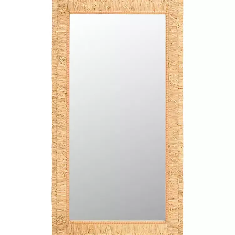 Kirklands Home Natural Textured Zoelle Wall Mirror Tan Clearance