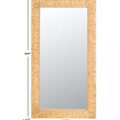 Kirklands Home Natural Textured Zoelle Wall Mirror Tan Clearance