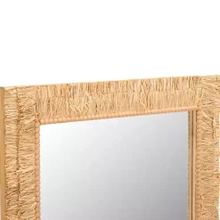 Kirklands Home Natural Textured Zoelle Wall Mirror Tan Clearance