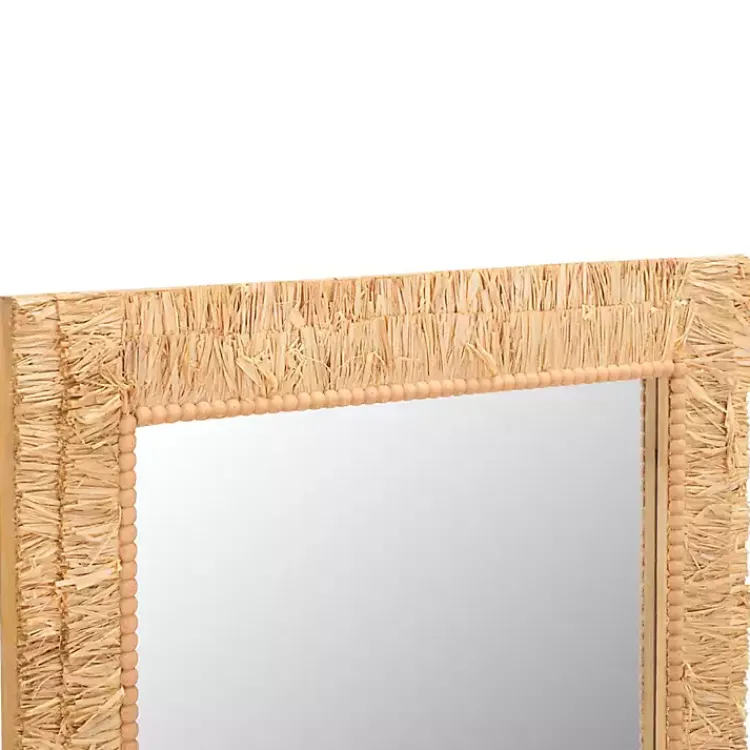 Kirklands Home Natural Textured Zoelle Wall Mirror Tan Clearance