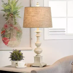 Kirklands Home Natural Traditional Farmhouse Table Lamp Tan Sale