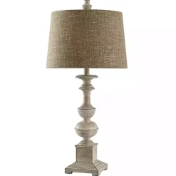 Kirklands Home Natural Traditional Farmhouse Table Lamp Tan Sale