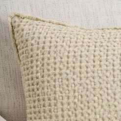 Pillows>Kirklands Home Natural Waffle Texture Lumbar Pillow Tan