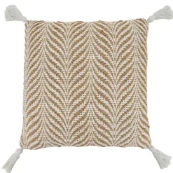 Pillows>Kirklands Home Natural Wavy Chevron Woven Jute Pillow