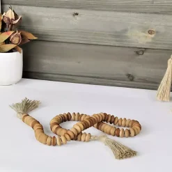 Decorative Accents>Kirklands Home Natural Wood Abacus Beads Garland Brown