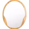 Kirklands Home Natural Wood Abstract Oval Wall Mirror Hot