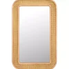 Kirklands Home Natural Wood and Rattan Alessa Wall Mirror Sale