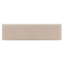 Kirklands Home Natural Wood and Upholstered Seat Bench Tan