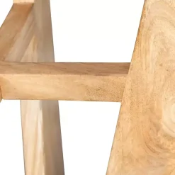 Kirklands Home Natural Wood Angular Rory Accent Table Tan Discount