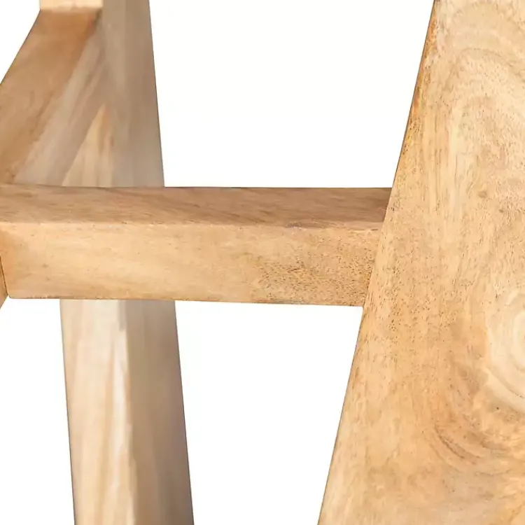 Kirklands Home Natural Wood Angular Rory Accent Table Tan Discount
