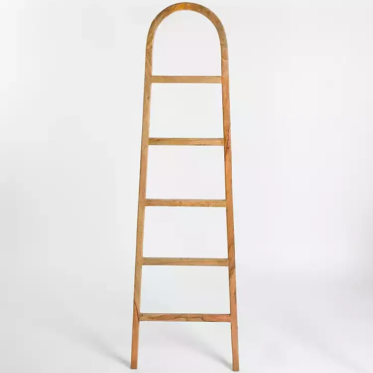 Decorative Accents>Kirklands Home Natural Wood Arch Blanket Ladder Tan