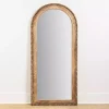 Kirklands Home Natural Wood Beaded Arch Leaner Mirror Clearance