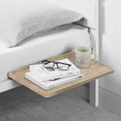 Kirklands Home Natural Wood Bedside Shelf Tan Outlet
