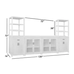 Kirklands Home Natural Wood Bookcase Modular Cabinet Tan Hot