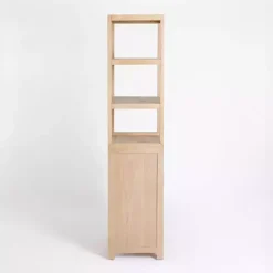 Kirklands Home Natural Wood Bookcase Modular Cabinet Tan Hot