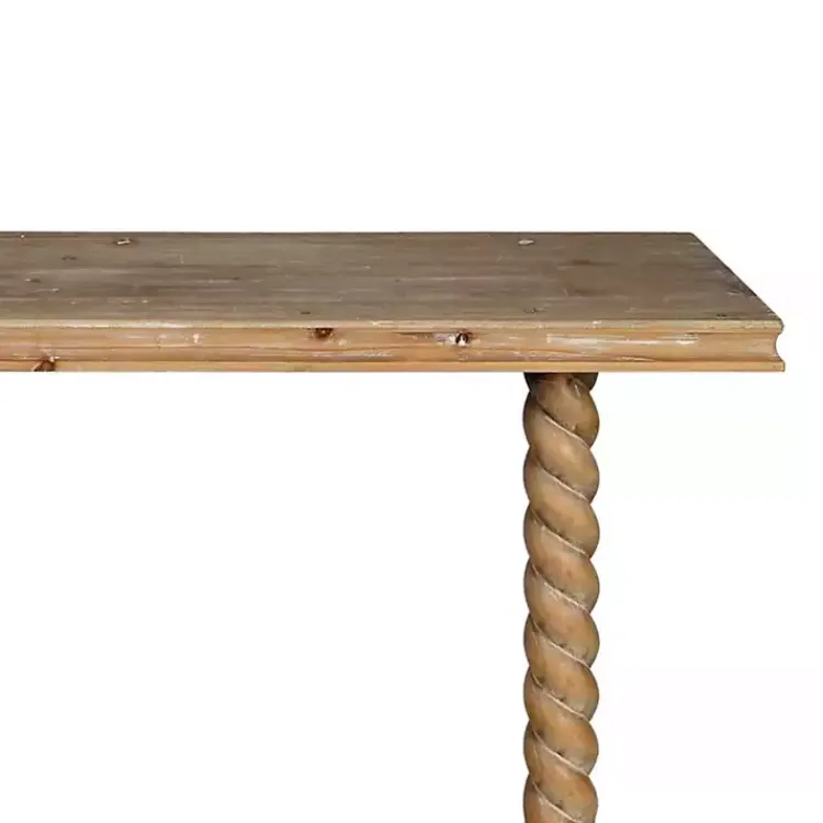 Kirklands Home Natural Wood Carley Console Table Tan Best