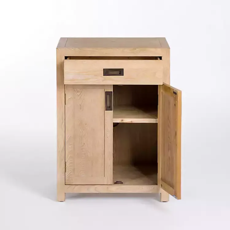 Kirklands Home Natural Wood Closed Modular Cabinet Tan Online